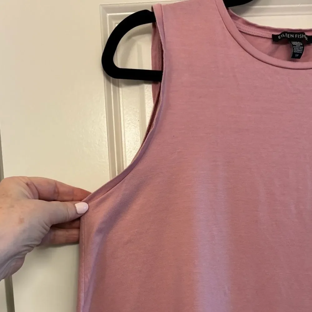 EILEEN FISHER Sleeveless Tank Top Pink Mauve Women’s Size Small - Picture 3 of 5